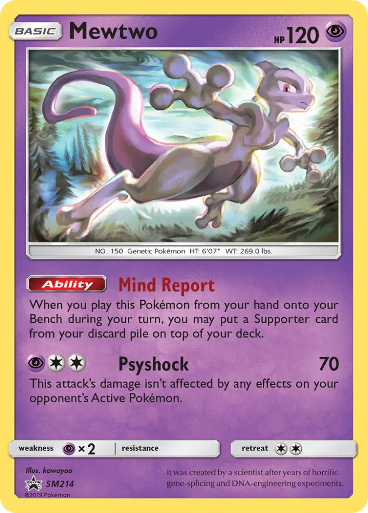 Mewtwo (SM214) [Sun & Moon: Black Star Promos] - Pokemon Single