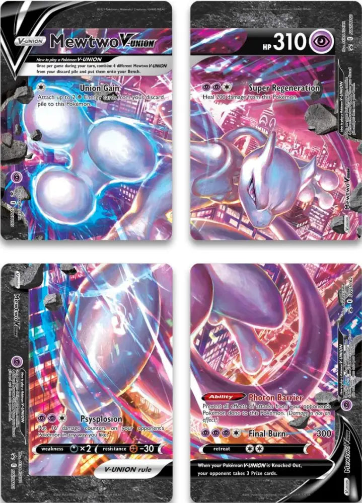 Mewtwo V-Union (Set of 4) [Sword & Shield: Black Star Promos] - Pokemon Single