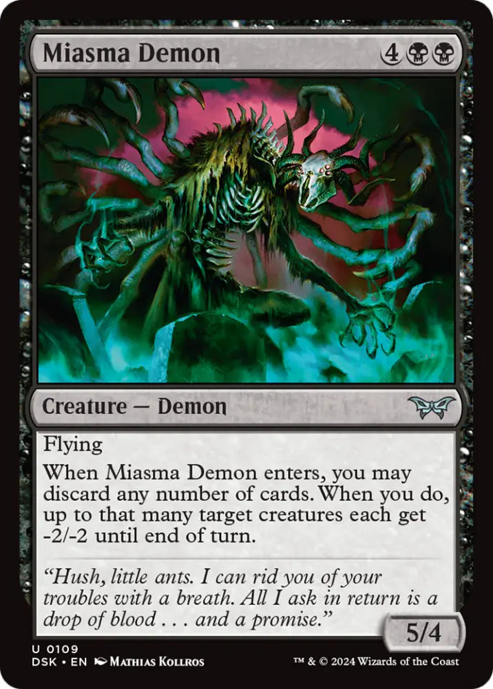 Miasma Demon [Duskmourn: House of Horror] - MTG Single