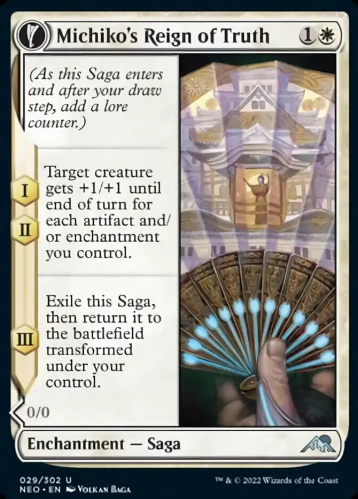 Michiko’s Reign of Truth // Portrait of Michiko [Kamigawa: Neon Dynasty] - MTG Single