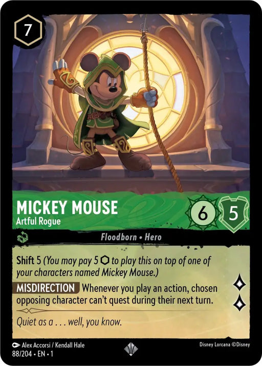 Mickey Mouse - Artful Rogue (88/204) [The First Chapter] - Lorcana Single