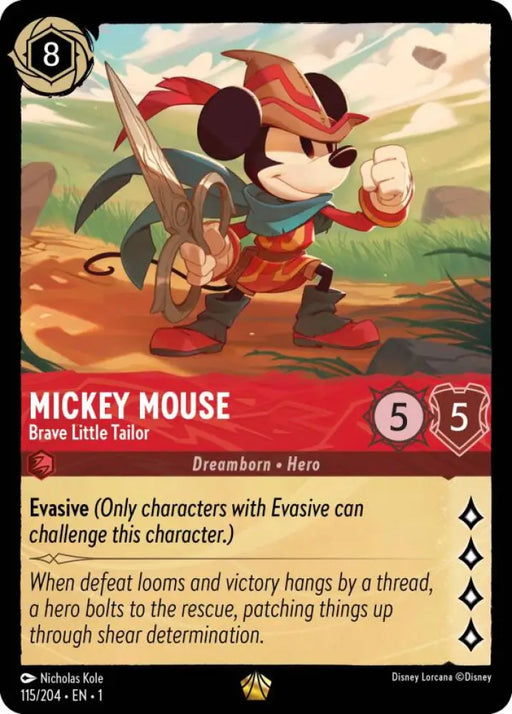 Mickey Mouse - Brave Little Tailor (115/204) [The First Chapter] - Lorcana Single