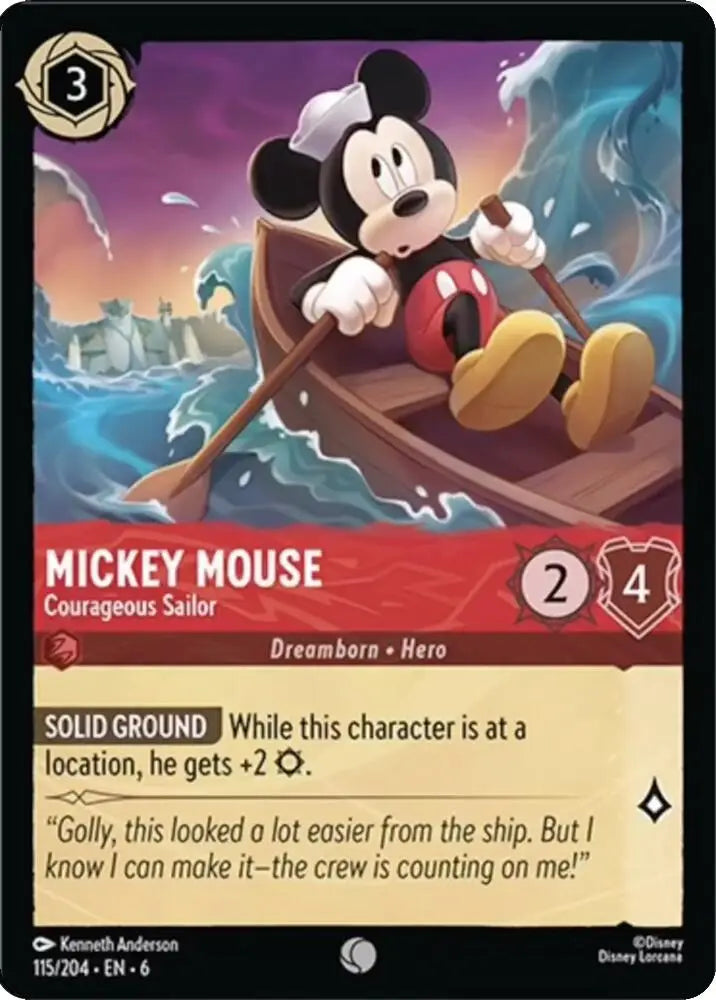 Mickey Mouse - Courageous Sailor (115/204) [Azurite Sea] - Lorcana Single