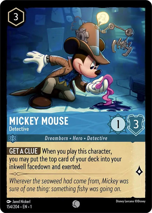 Mickey Mouse - Detective (154/204) [The First Chapter] - Lorcana Single