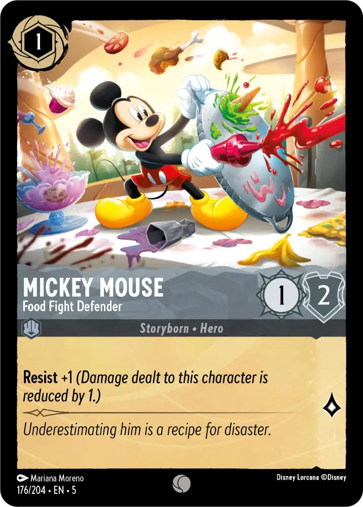 Mickey Mouse - Food Fight Defender (176/204) [Shimmering Skies] - Lorcana Single