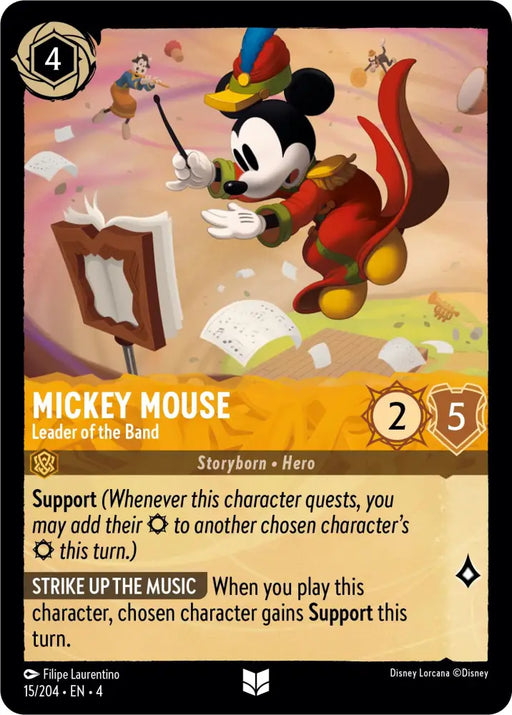 Mickey Mouse - Leader of the Band (15/204) [Ursula’s Return] - Lorcana Single