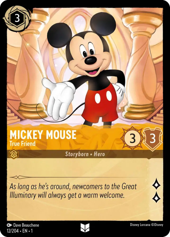 Mickey Mouse - True Friend (12/204) [The First Chapter] - Lorcana Single