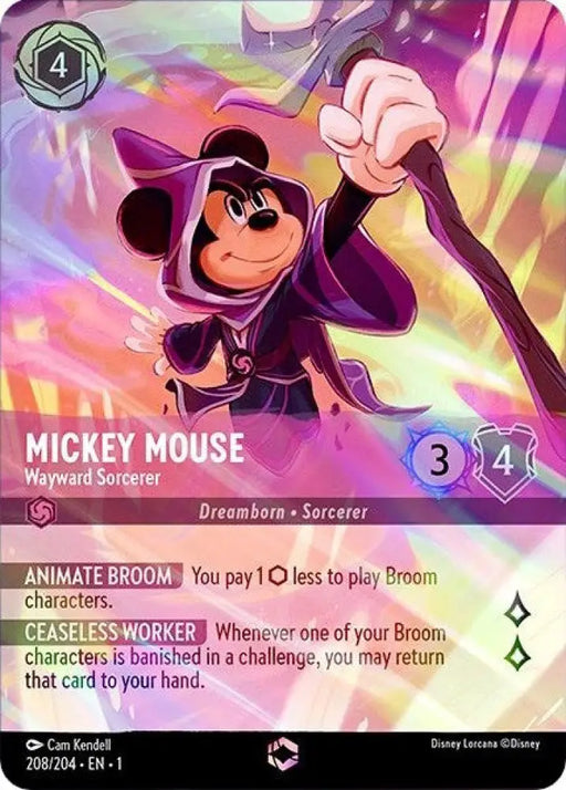 Mickey Mouse - Wayward Sorcerer (Enchanted) (208/204) [The First Chapter] - Lorcana Single