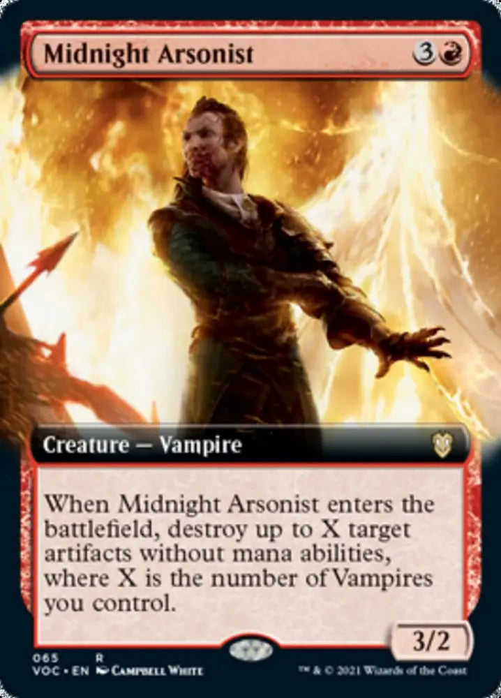 Midnight Arsonist (Extended Art) [Innistrad: Crimson Vow Commander] - MTG Single