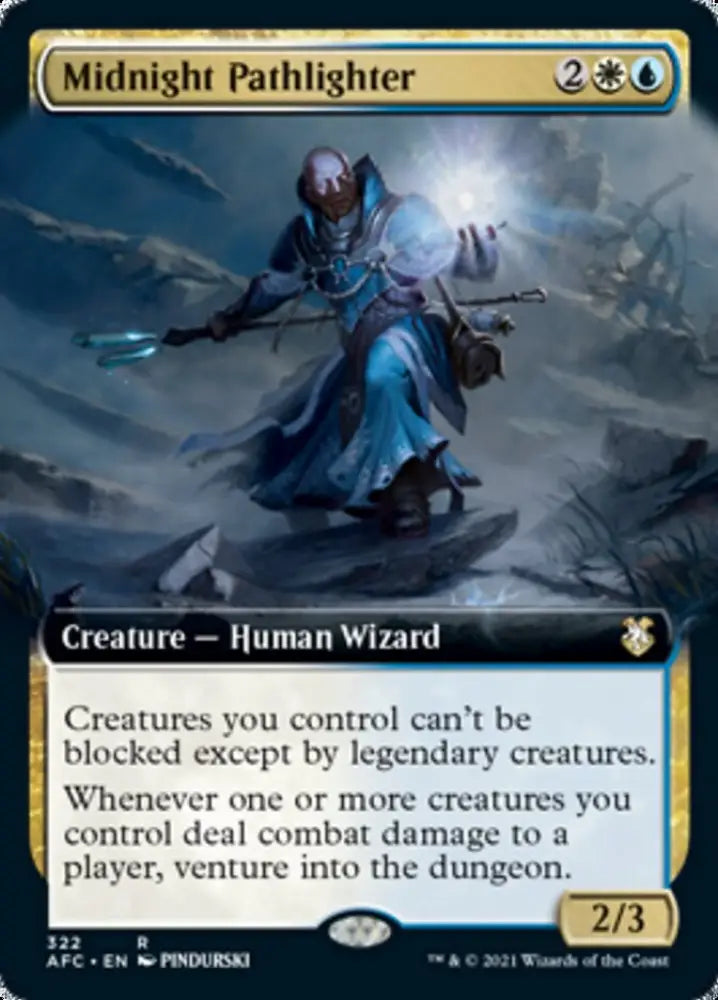 Midnight Pathlighter (Extended Art) [Dungeons & Dragons: Adventures in the Forgotten Realms Commander] - MTG Single