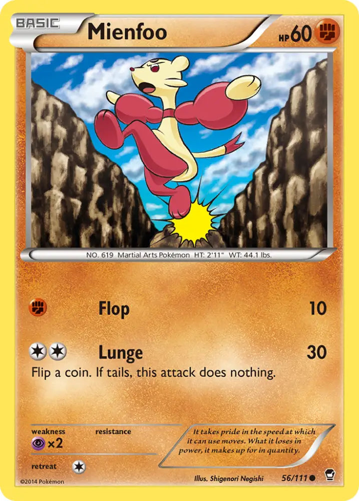 Mienfoo (56/111) [XY: Furious Fists] - Pokemon Single