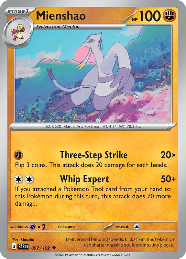 Mienshao (097/182) [Scarlet & Violet: Paradox Rift] - Pokemon Single