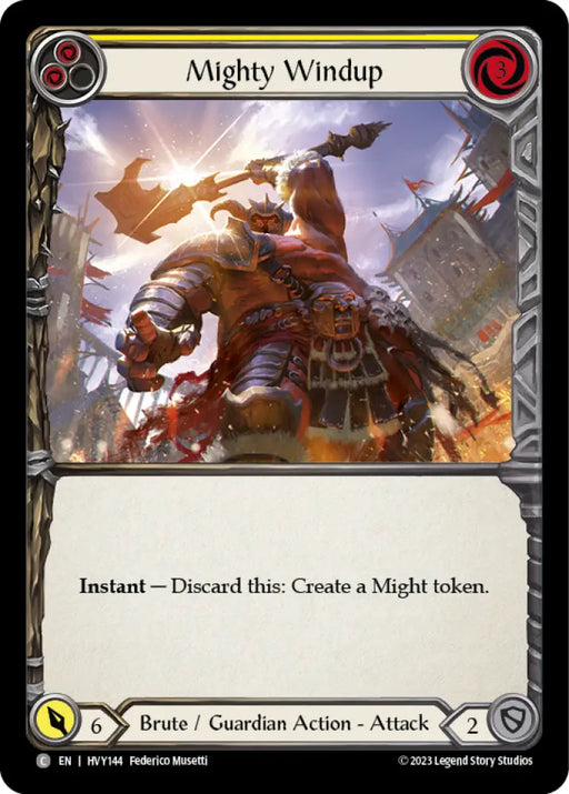 Mighty Windup (Yellow) [Heavy Hitters] Rainbow Foil - Flesh And Blood Single