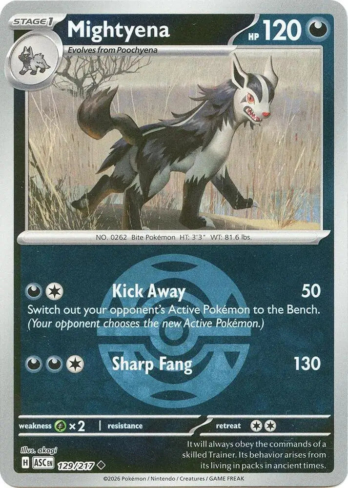 Mightyena - 129/217 (Dusk Ball) [ME: Ascended Heroes]