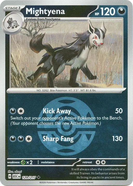 Mightyena - 129/217 (Dusk Ball) [ME: Ascended Heroes]