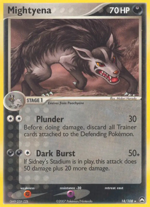 Mightyena (18/108) [EX: Power Keepers] - Pokemon Single