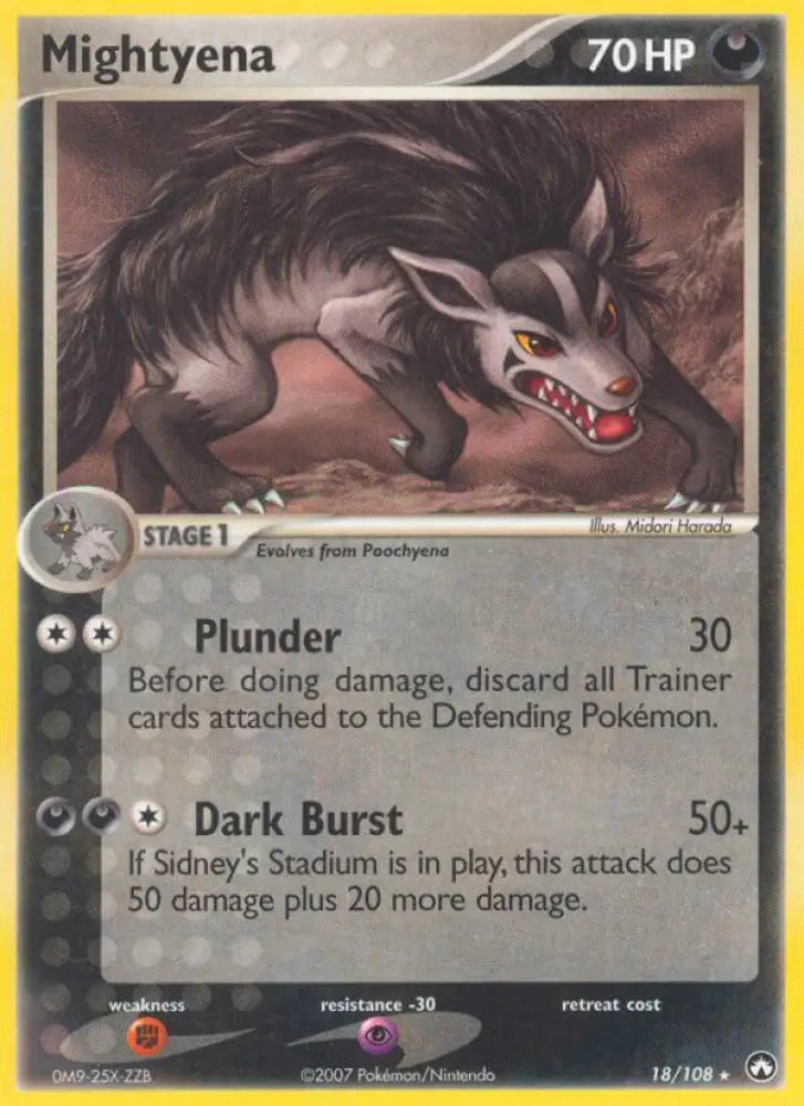 Mightyena (18/108) (Theme Deck Exclusive) [EX: Power Keepers] - Pokemon Single
