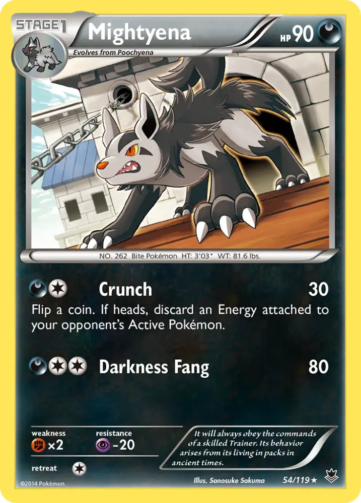 Mightyena (54/119) [XY: Phantom Forces] - Pokemon Single