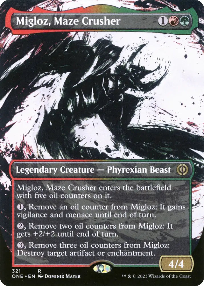 Migloz Maze Crusher (Borderless Ichor) [Phyrexia: All Will Be One] - MTG Single