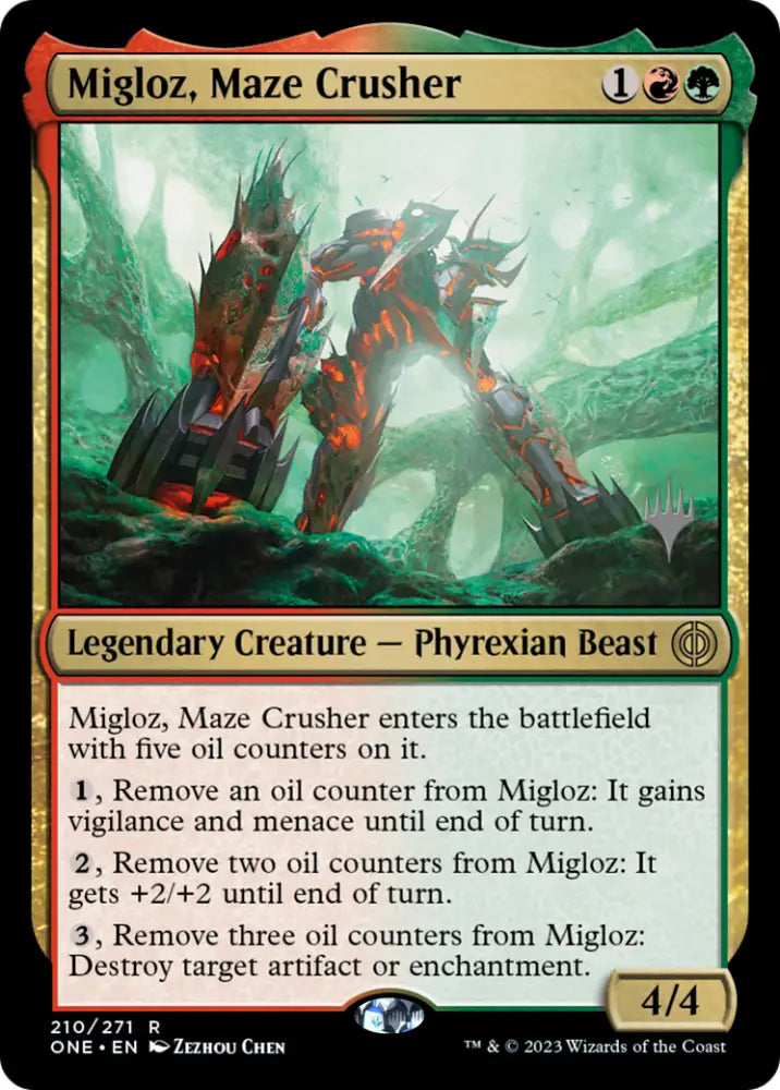 Migloz Maze Crusher (Promo Pack) [Phyrexia: All Will Be One Promos] - MTG Single