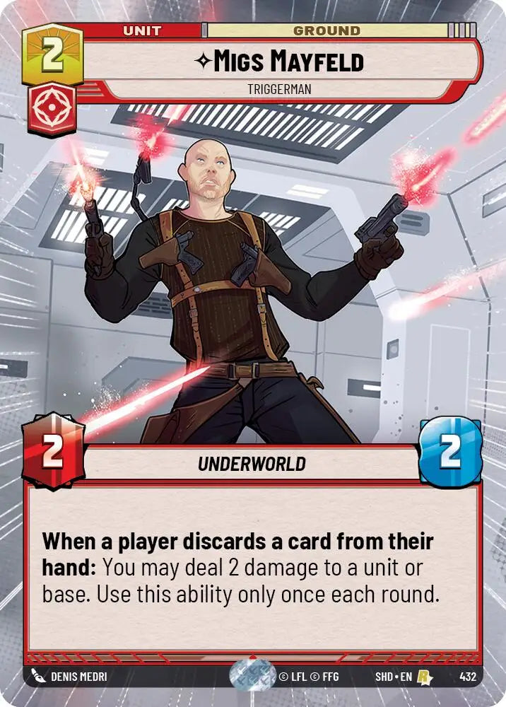 Migs Mayfeld - Triggerman (Hyperspace) (432) [Shadows of the Galaxy] - Star Wars: Unlimited Single