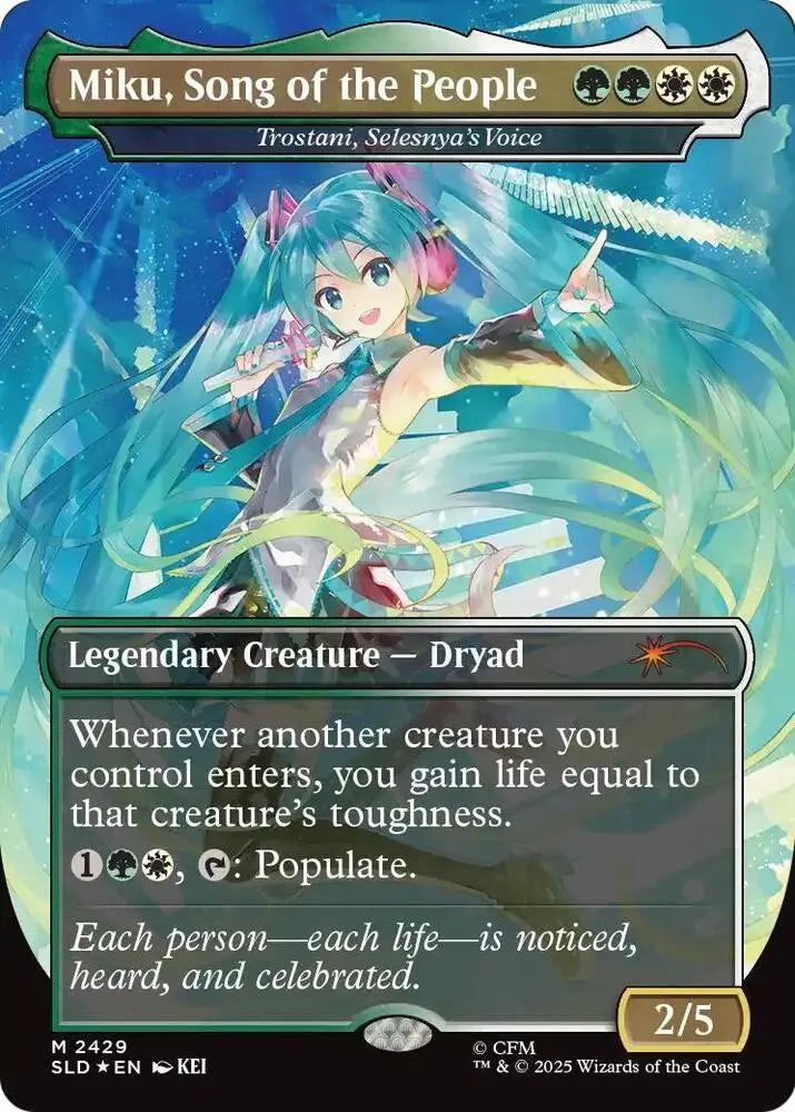 Miku, Song of the People - Trostani, Selesnya's Voice (2429) [Secret Lair Drop]