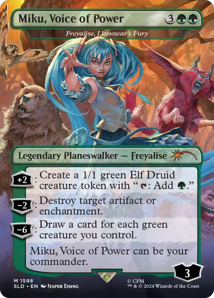 Miku Voice of Power - Freyalise Llanowar’s Fury [Secret Lair Drop Series] - MTG Single