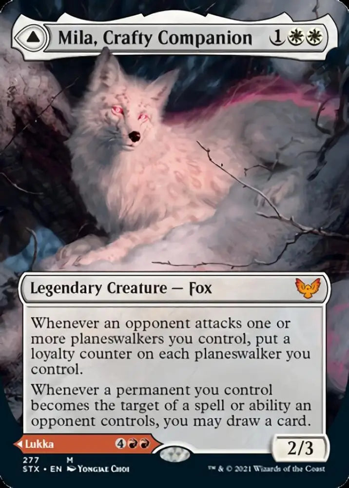 Mila Crafty Companion // Lukka Wayward Bonder (Borderless) [Strixhaven: School of Mages] - MTG Single