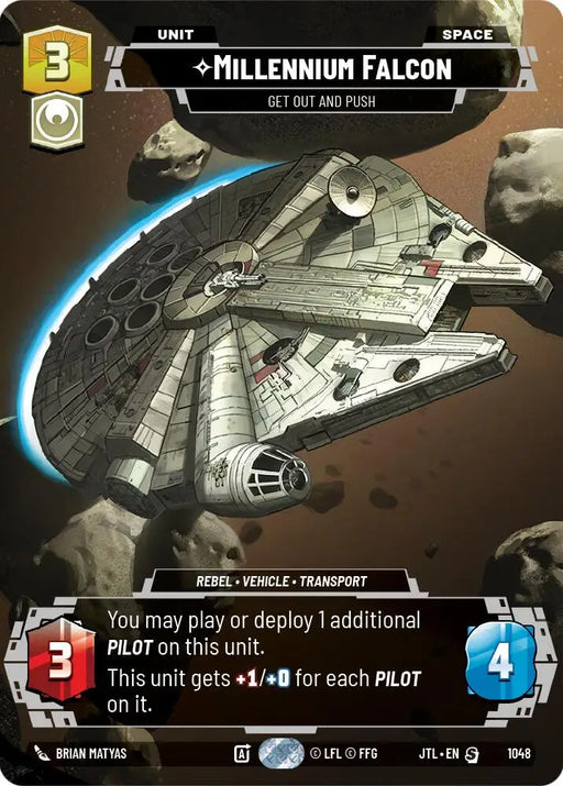 Millennium Falcon - Get Out And Push (Prestige) (1048) [Jump to Lightspeed] - Star Wars: Unlimited Single