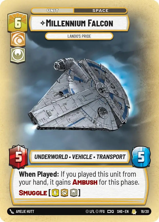 Millennium Falcon - Lando’s Pride (16/20) [Shadows of the Galaxy: Weekly Play] - Star Wars: Unlimited Single