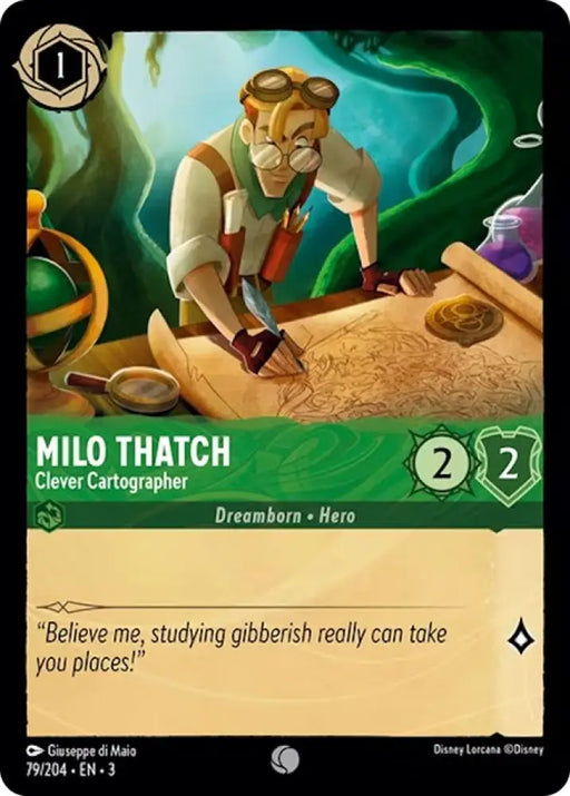 Milo Thatch - Clever Cartographer (79/204) [Into the Inklands] - Lorcana Single