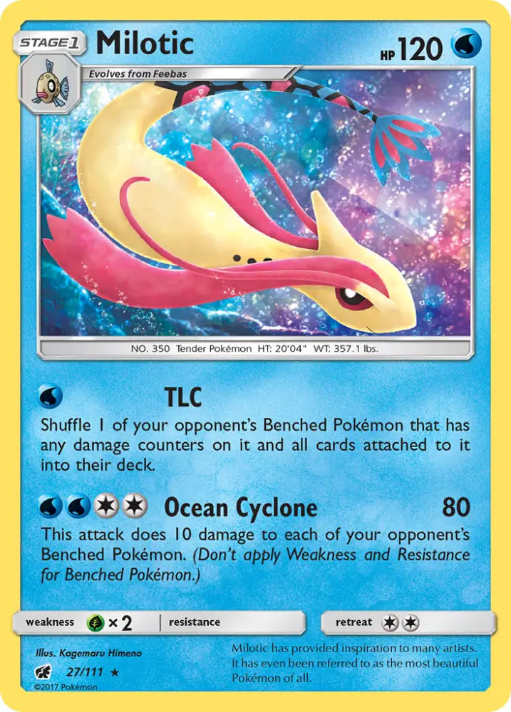 Milotic (27/111) [Sun & Moon: Crimson Invasion] - Pokemon Single