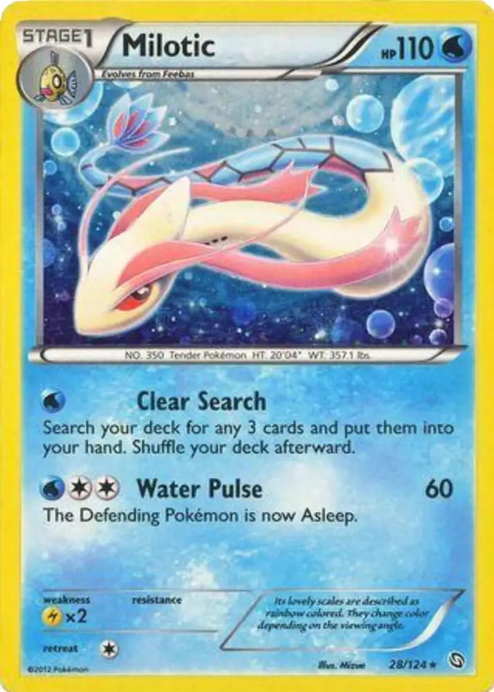 Milotic (28/124) (Cosmos Holo) [Black & White: Dragons Exalted] - Pokemon Single