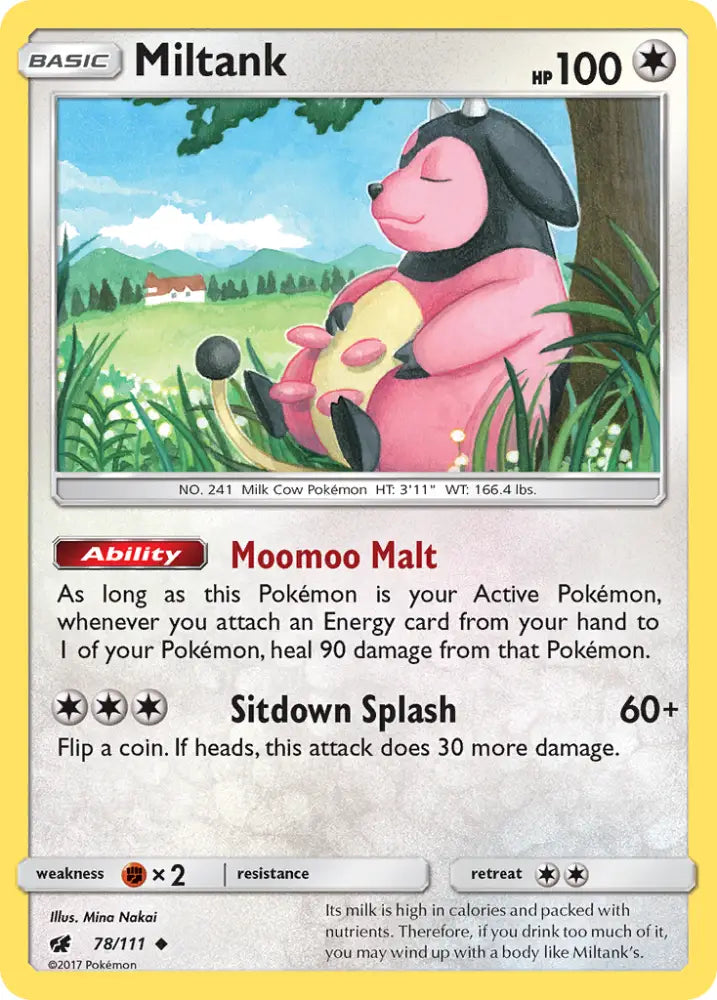 Miltank (78/111) [Sun & Moon: Crimson Invasion] - Pokemon Single