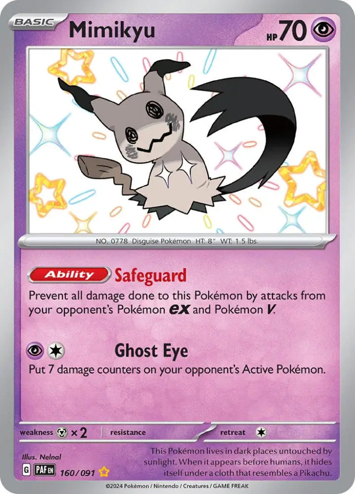 Mimikyu -160/091 [Scarlet & Violet: Paldean Fates] - Pokemon Single
