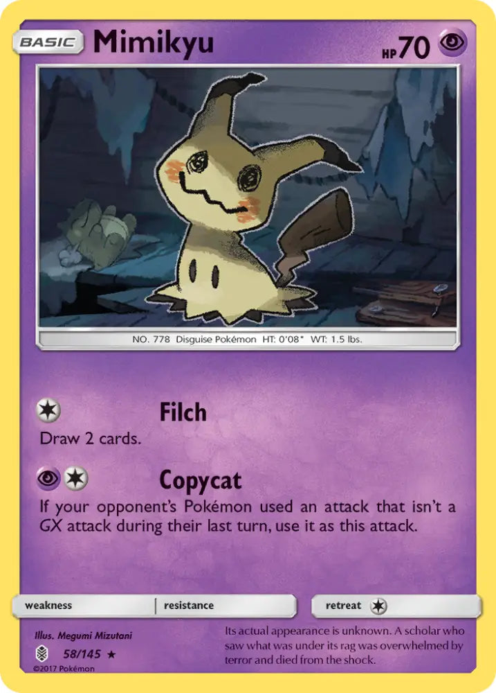 Mimikyu (58/145) [Sun & Moon: Guardians Rising] - Pokemon Single