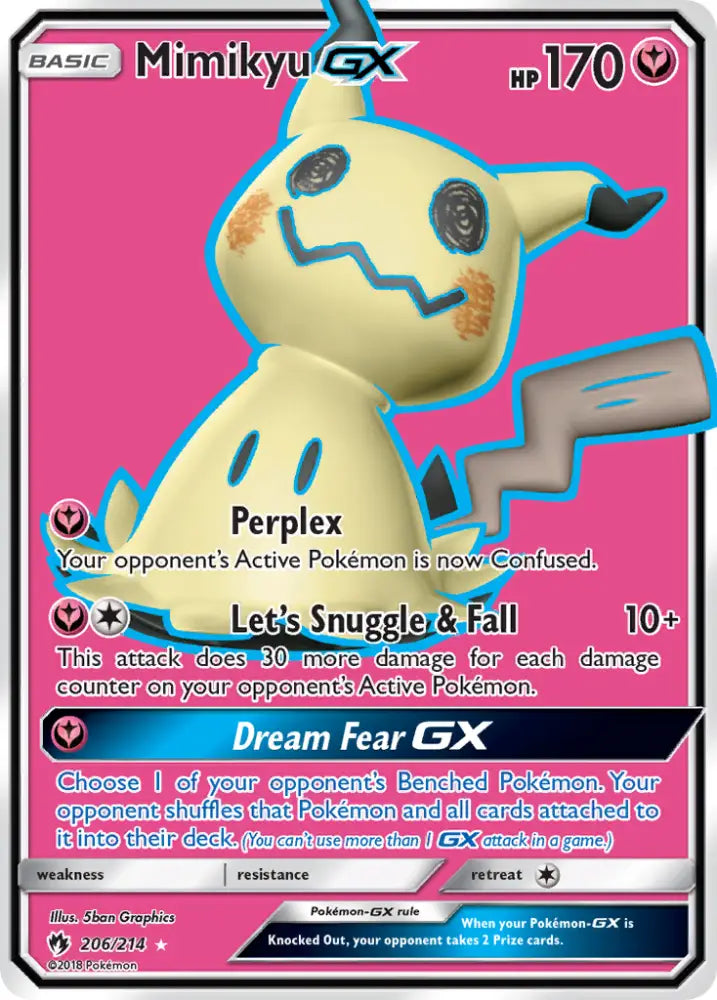 Mimikyu GX (206/214) [Sun & Moon: Lost Thunder] - Pokemon Single