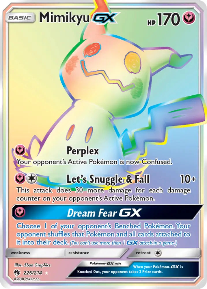 Mimikyu GX (226/214) [Sun & Moon: Lost Thunder] - Pokemon Single