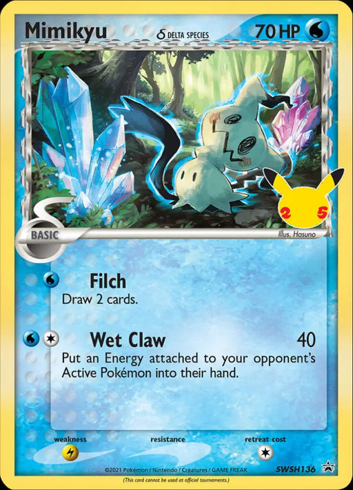 Mimikyu (SWSH136) (Delta Species) (Celebrations) [Sword & Shield: Black Star Promos] - Pokemon Single