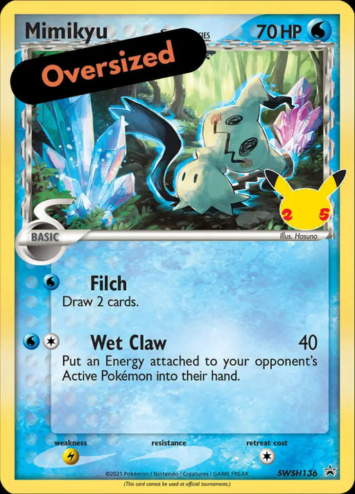 Mimikyu (SWSH136) (Delta Species) (Jumbo Card) [Sword & Shield: Black Star Promos] - Pokemon Single