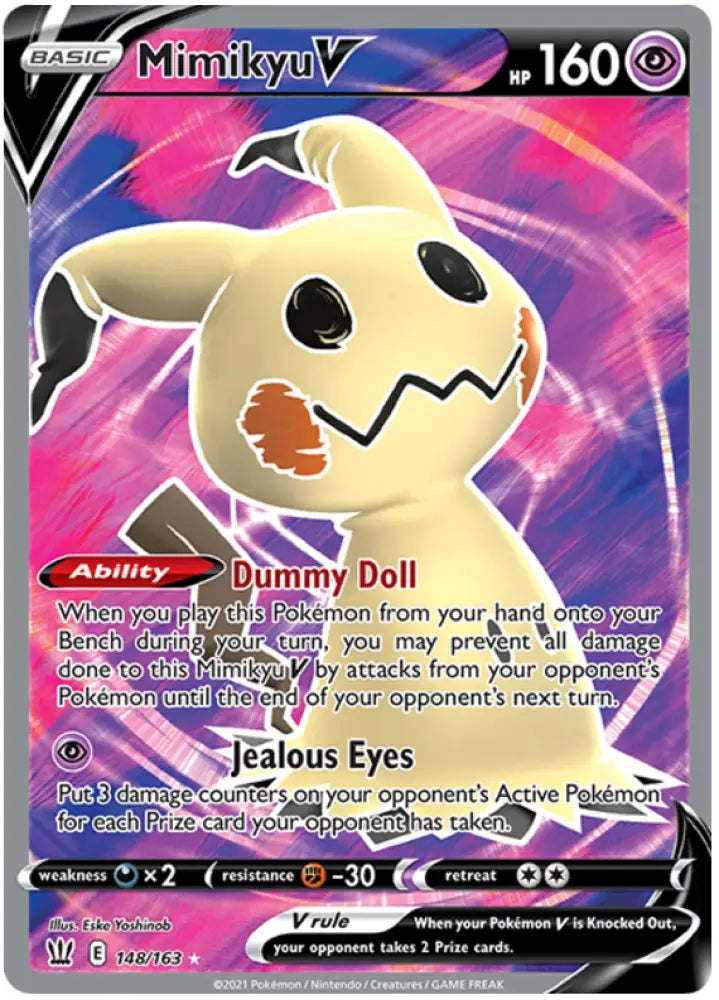Mimikyu V (148/163) [Sword & Shield: Battle Styles] - Pokemon Single