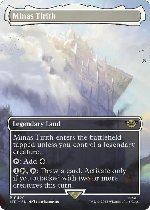 Minas Tirith (Borderless Alternate Art) (420) [The Lord of the Rings: Tales of Middle-Earth] - MTG Single