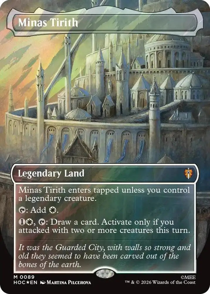 Minas Tirith (Borderless) (Surge Foil) (89) [The Hobbit: Eternal-Legal]