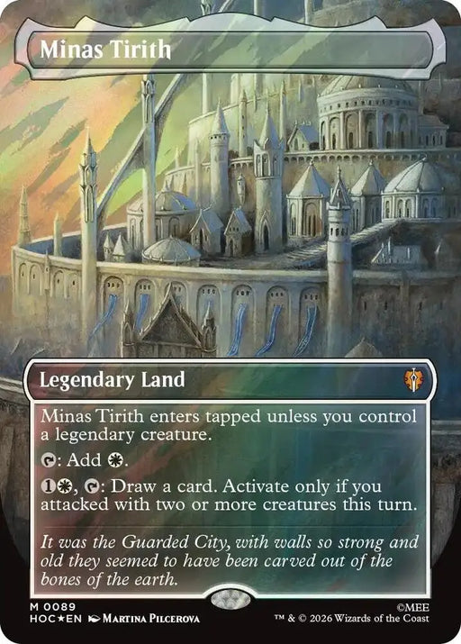 Minas Tirith (Borderless) (Surge Foil) (89) [The Hobbit: Eternal-Legal]