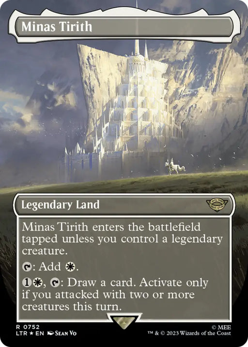 Minas Tirith (Borderless) (Surge Foil) [The Lord of the Rings: Tales of Middle-Earth] - MTG Single