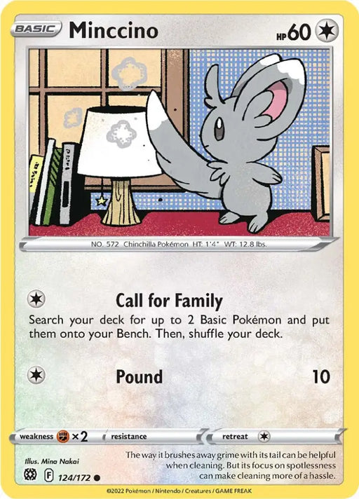 Minccino (124/172) [Sword & Shield: Brilliant Stars] - Pokemon Single