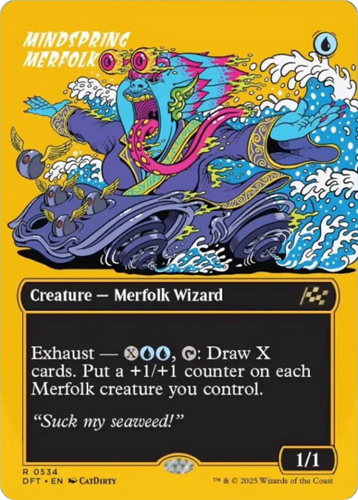 Mindspring Merfolk (Borderless) (First-Place Foil) [Aetherdrift] - MTG Single