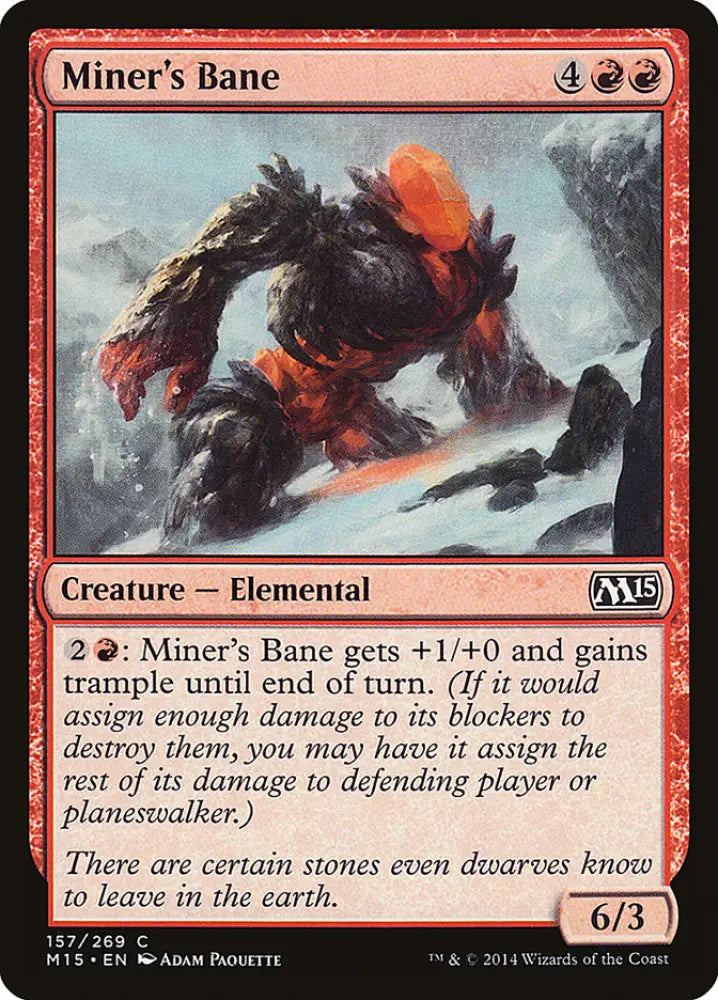 Miner’s Bane [Magic 2015] - MTG Single