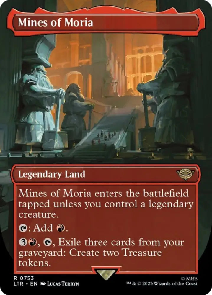 Mines of Moria (Borderless Alternate Art) (Surge Foil) (753) [The Lord of the Rings: Tales of Middle-Earth] - MTG Single