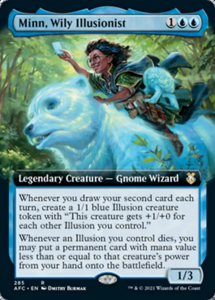 Minn Wily Illusionist (Extended Art) [Dungeons & Dragons: Adventures in the Forgotten Realms Commander] - MTG Single